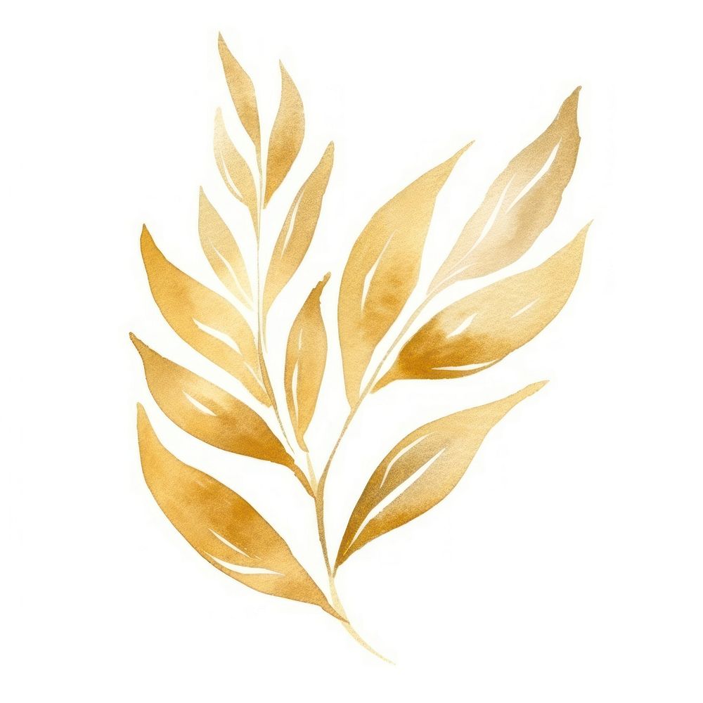 Leaves pattern plant gold. AI generated Image by rawpixel.