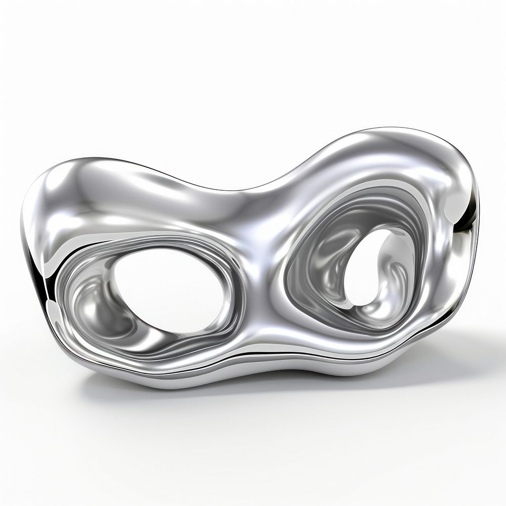 Solid-fluid liquid shape silver white background accessories. AI generated Image by rawpixel.