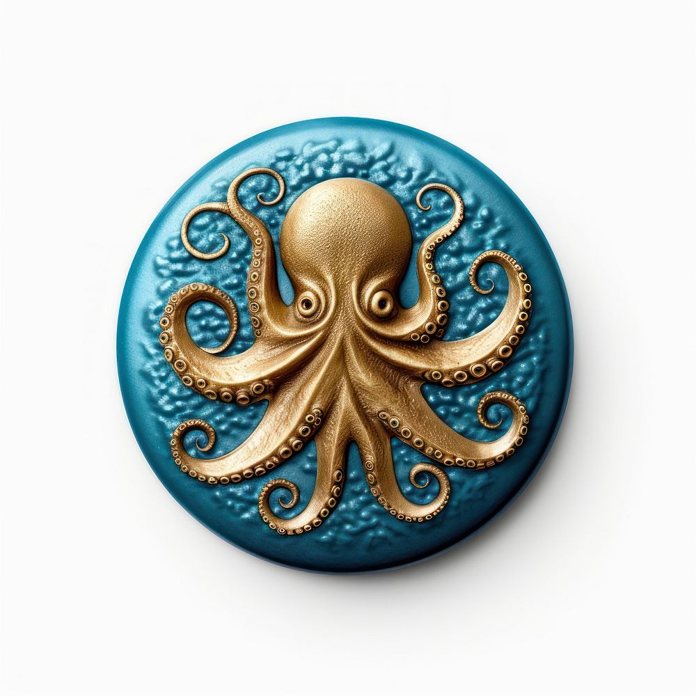Jewelry pendant octopus brooch. AI generated Image by rawpixel.