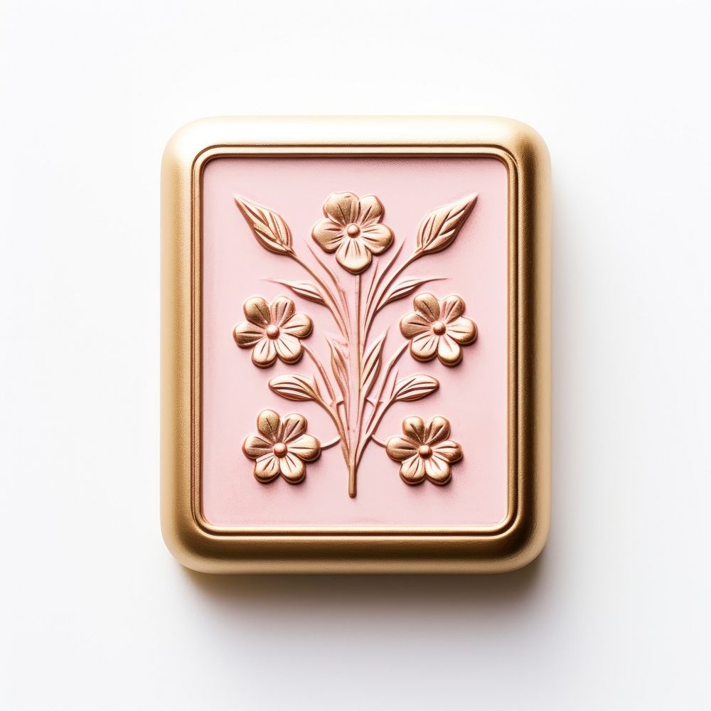 Rectangle jewelry gold pink. AI generated Image by rawpixel.