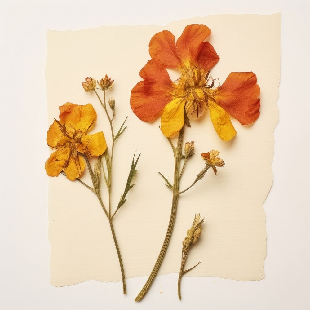 Real Pressed a wallflower painting petal plant.