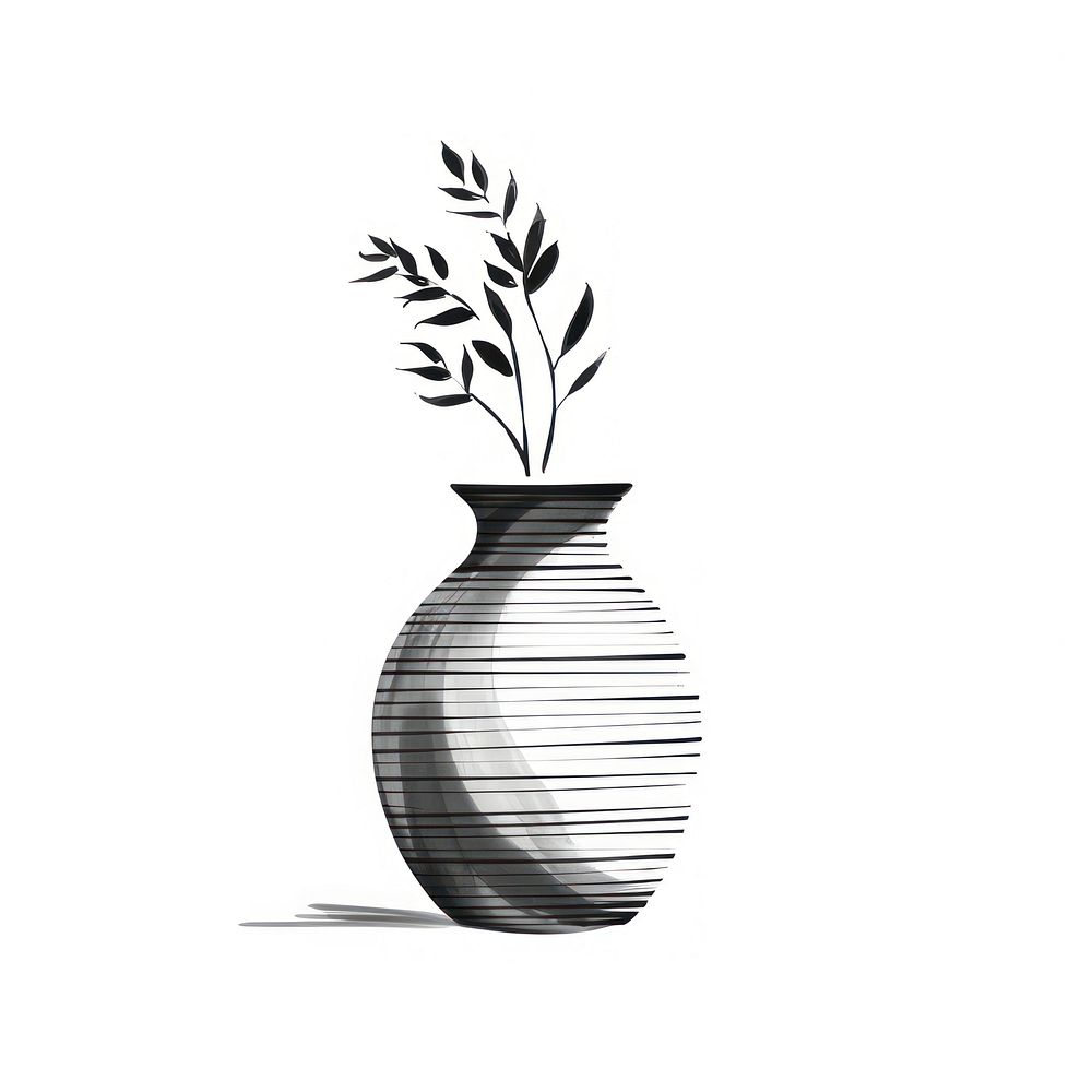 Flower Vase ceramic plant vase drawing sketch.