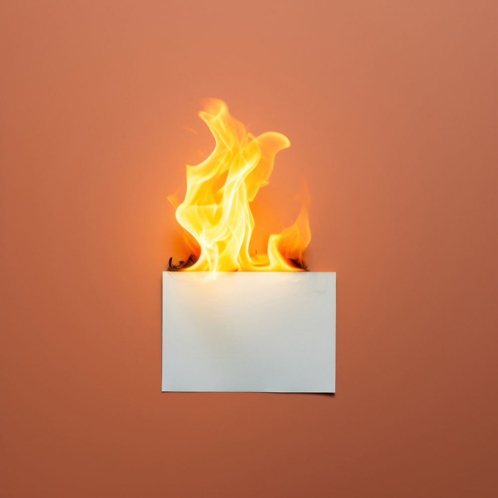 Burning label fire burning flame.