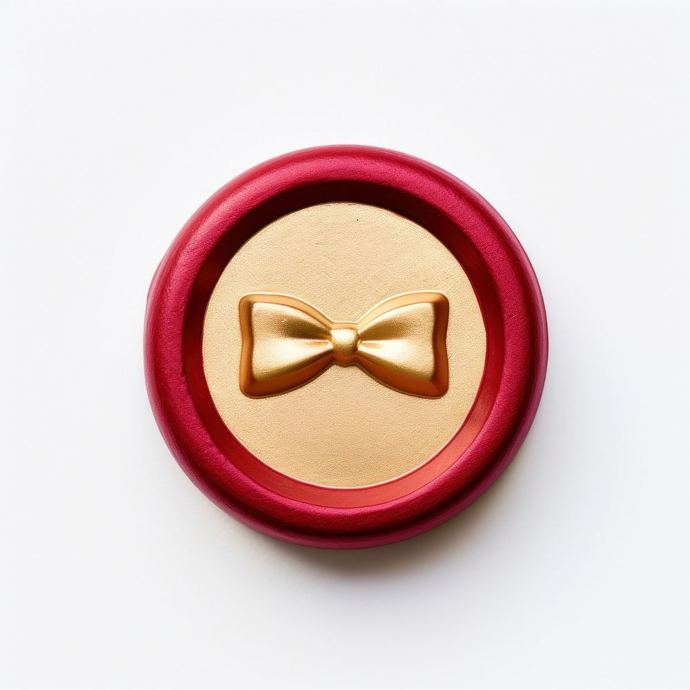 Bow jewelry gold red. AI generated Image by rawpixel.