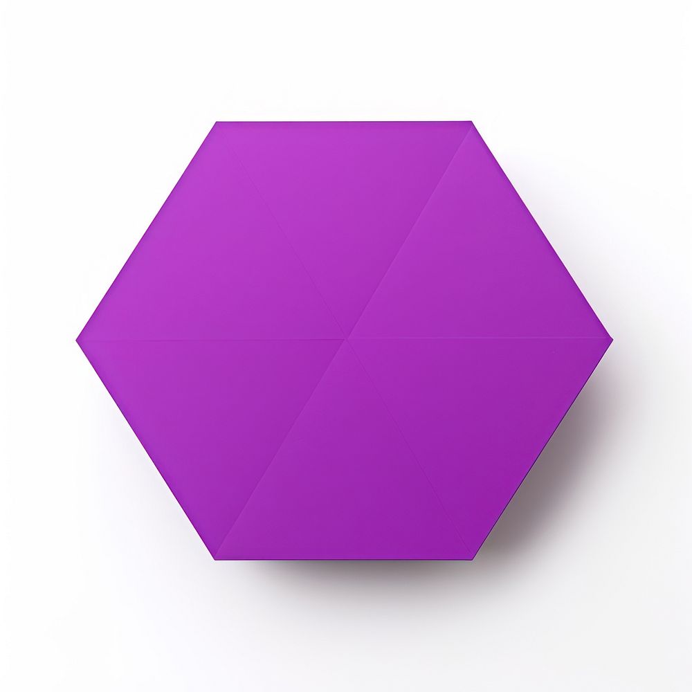  Octagon shape purple paper origami. AI generated Image by rawpixel.