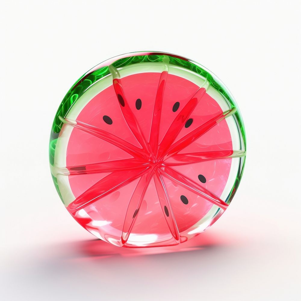 Watermelon fruit white background jewelry.