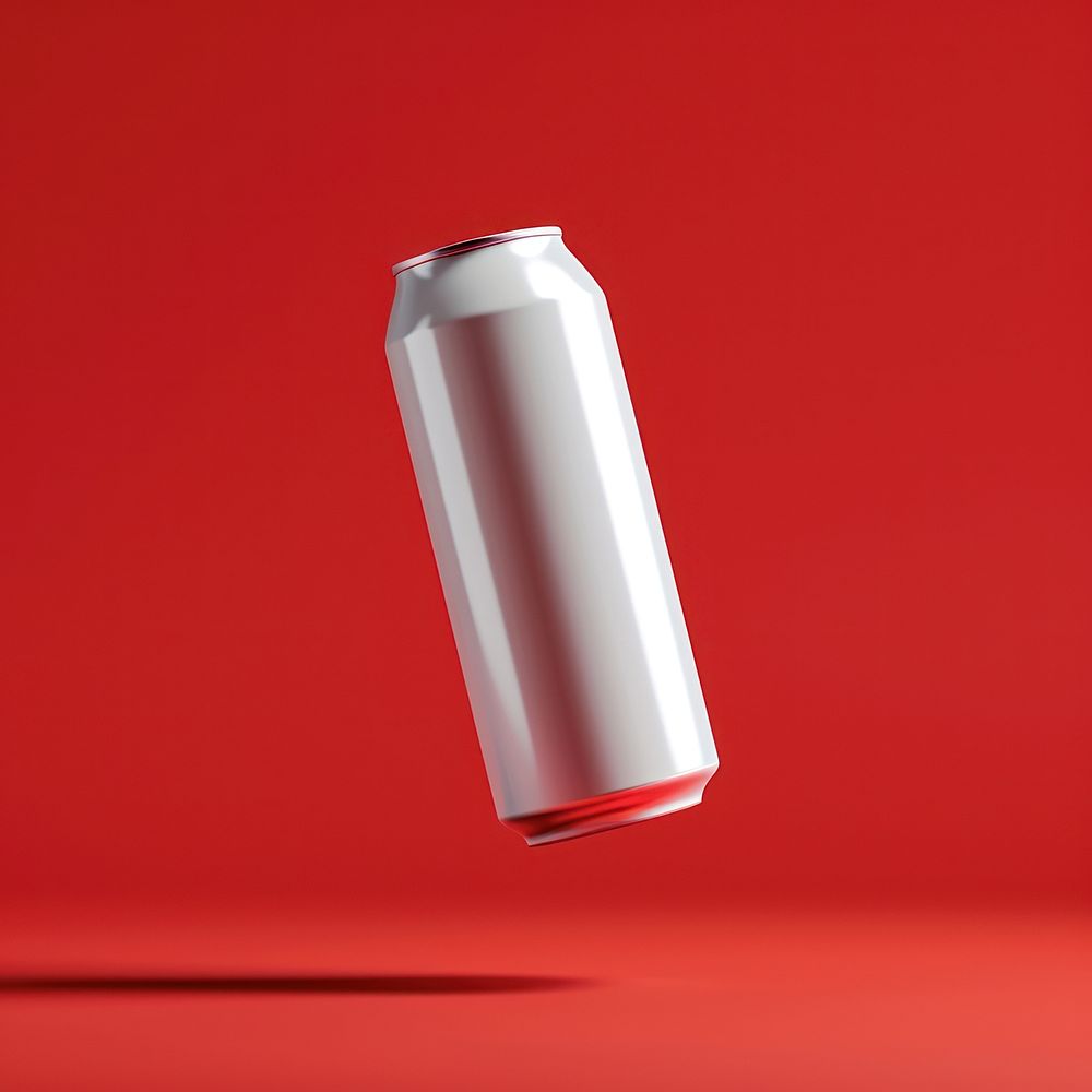 Soda can bottle red tin.