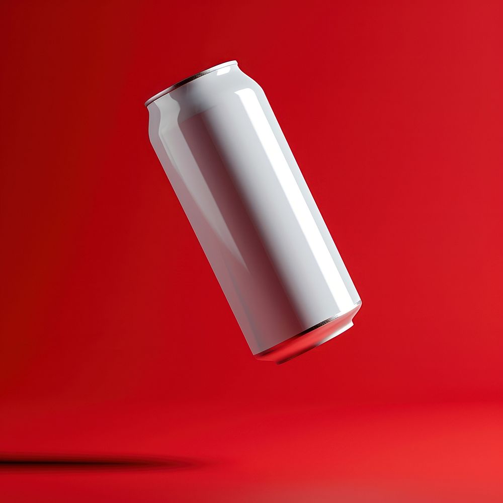 Soda can bottle red tin.