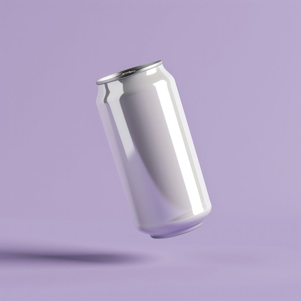 Soda can bottle purple tin.