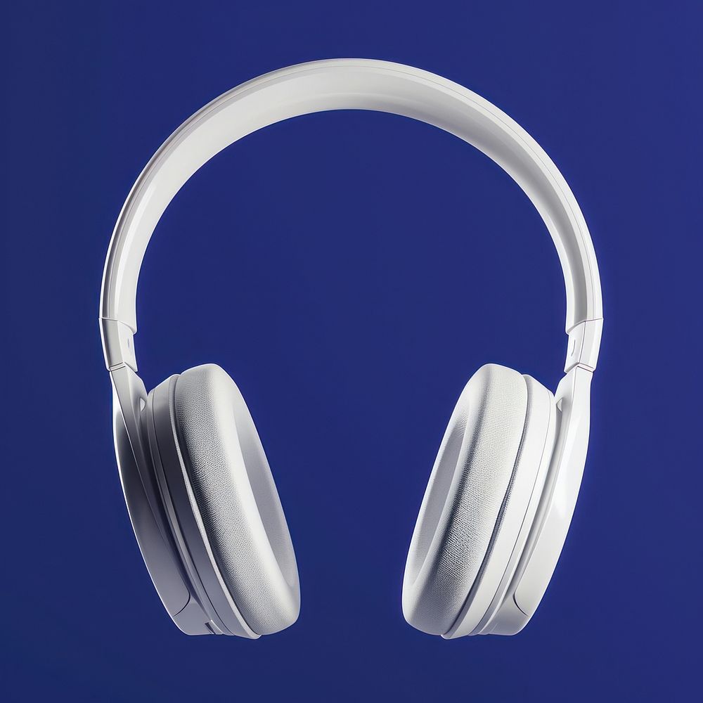 Wireless headphone  headphones headset blue.