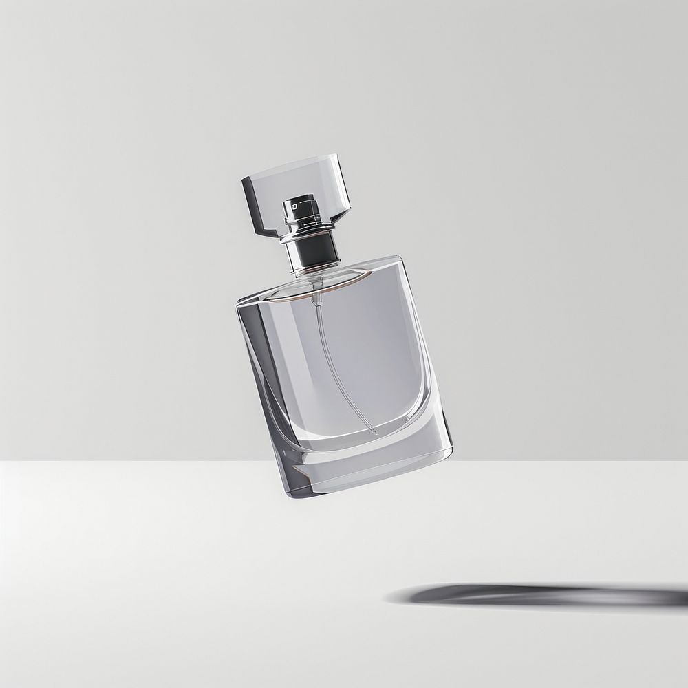 Perfum glass bottle  cosmetics perfume single object.