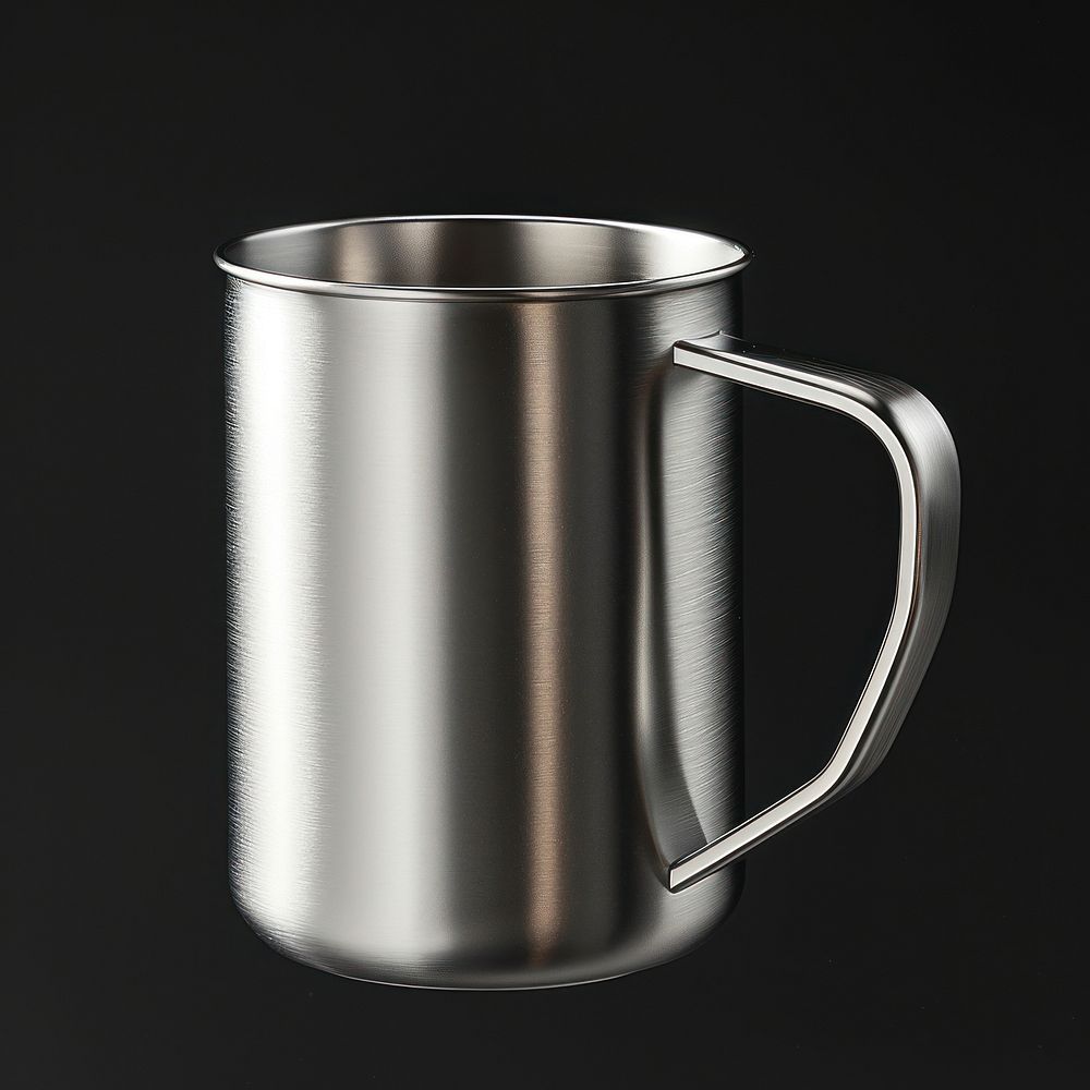 Stainless mug  coffee glass drink.