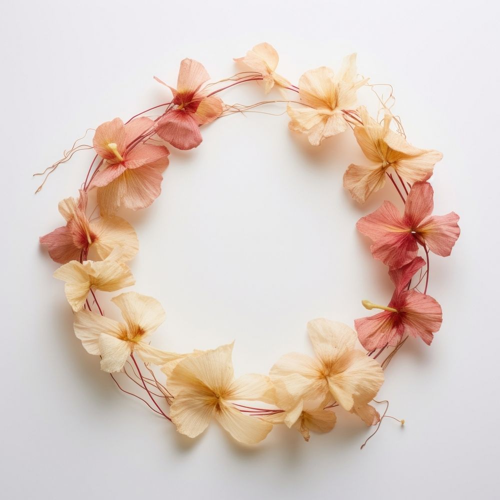Real Pressed tropical flower jewelry wreath petal.