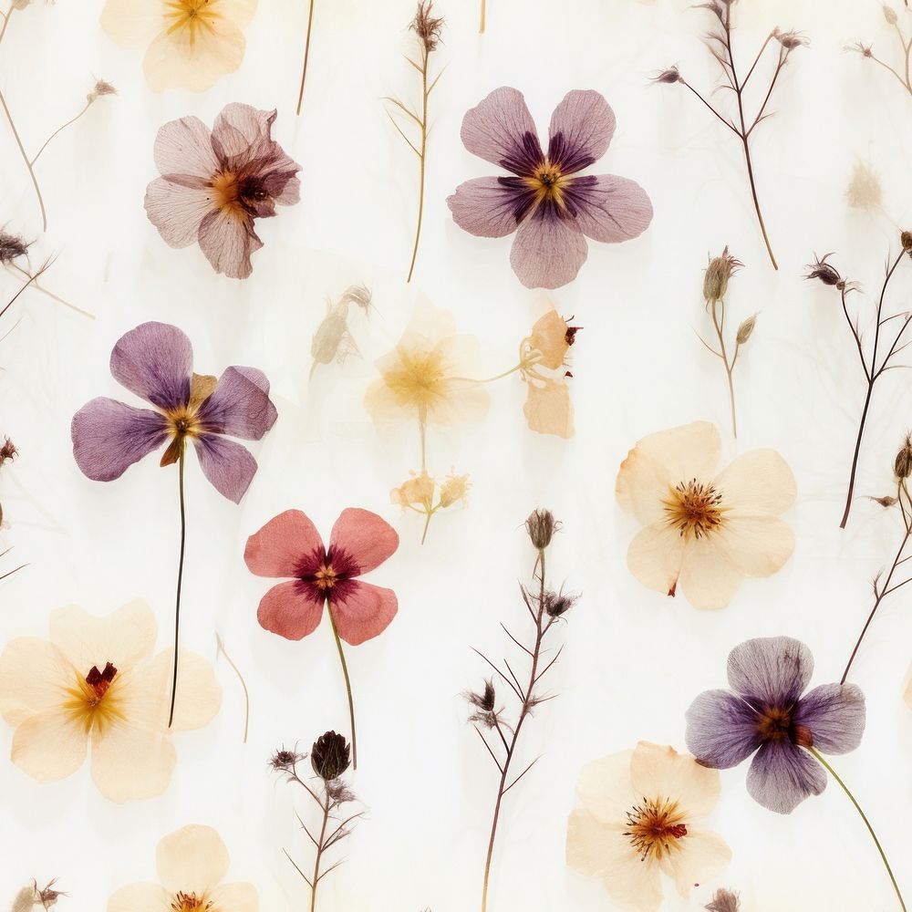 Real Pressed spring flowers pattern backgrounds petal plant.