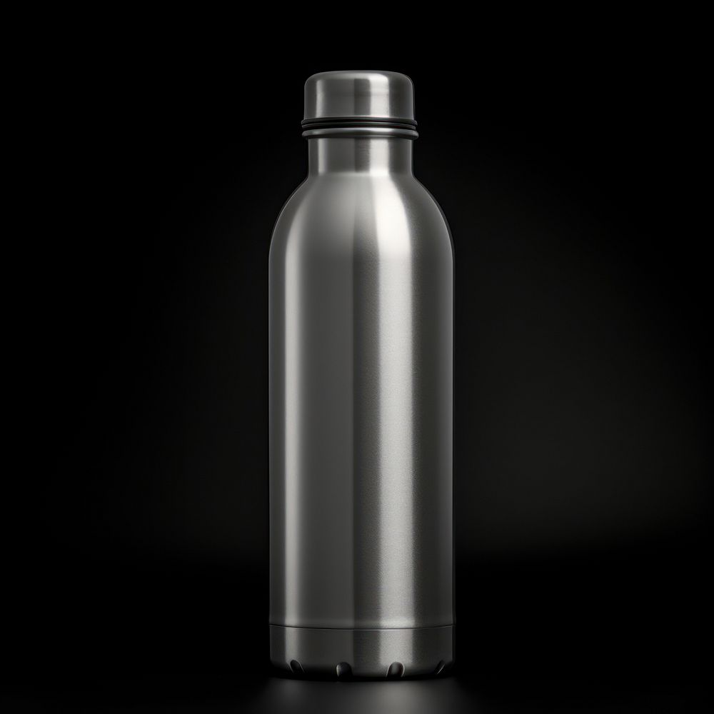 Water bottle cylinder refreshment monochrome.