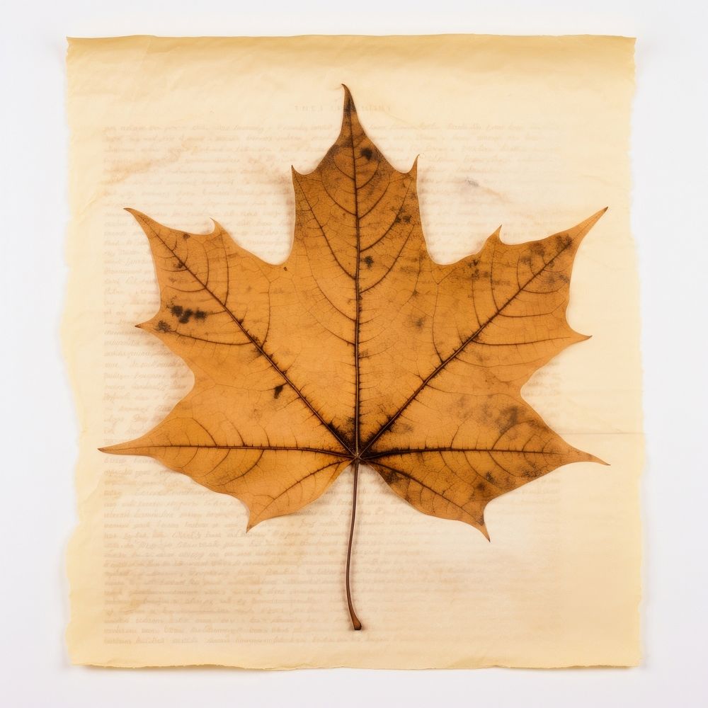 Real Pressed a maple leaf plant paper tree.
