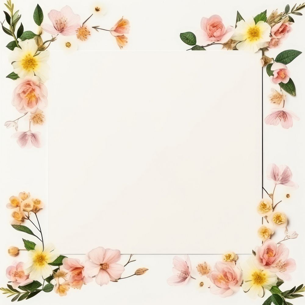 Flowers backgrounds pattern white background. AI generated Image by rawpixel.