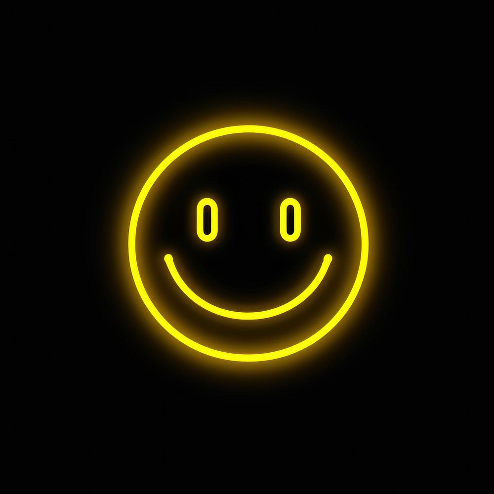 Laugh face emoji icon yellow night line.