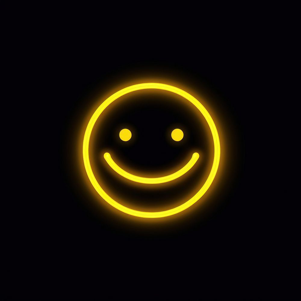 Smile emoji icon yellow night line.