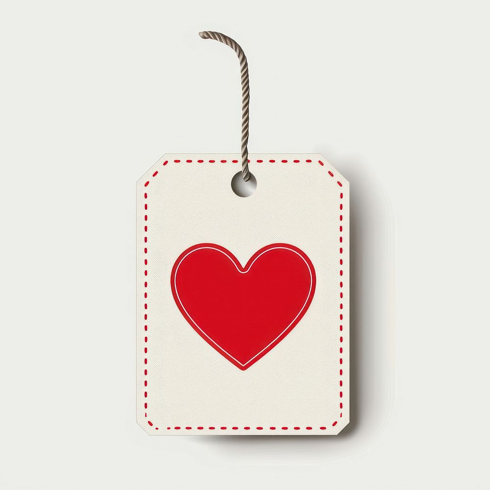 Valentine symbol label hanging. AI generated Image by rawpixel.