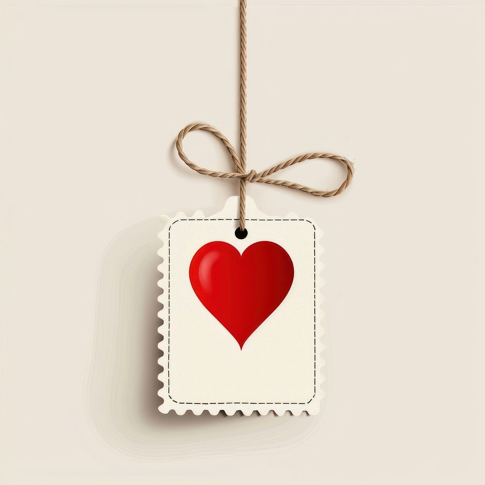 White heart celebration decoration hanging. AI generated Image by rawpixel.