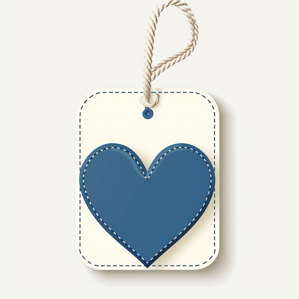 Blue heart accessories accessory textile. AI generated Image by rawpixel.