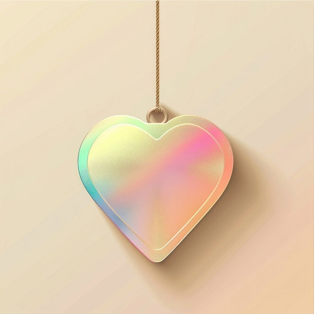 Hologram heart jewelry pendant locket. AI generated Image by rawpixel.