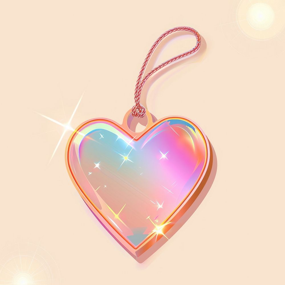 Hologram heart jewelry illuminated celebration. AI generated Image by rawpixel.
