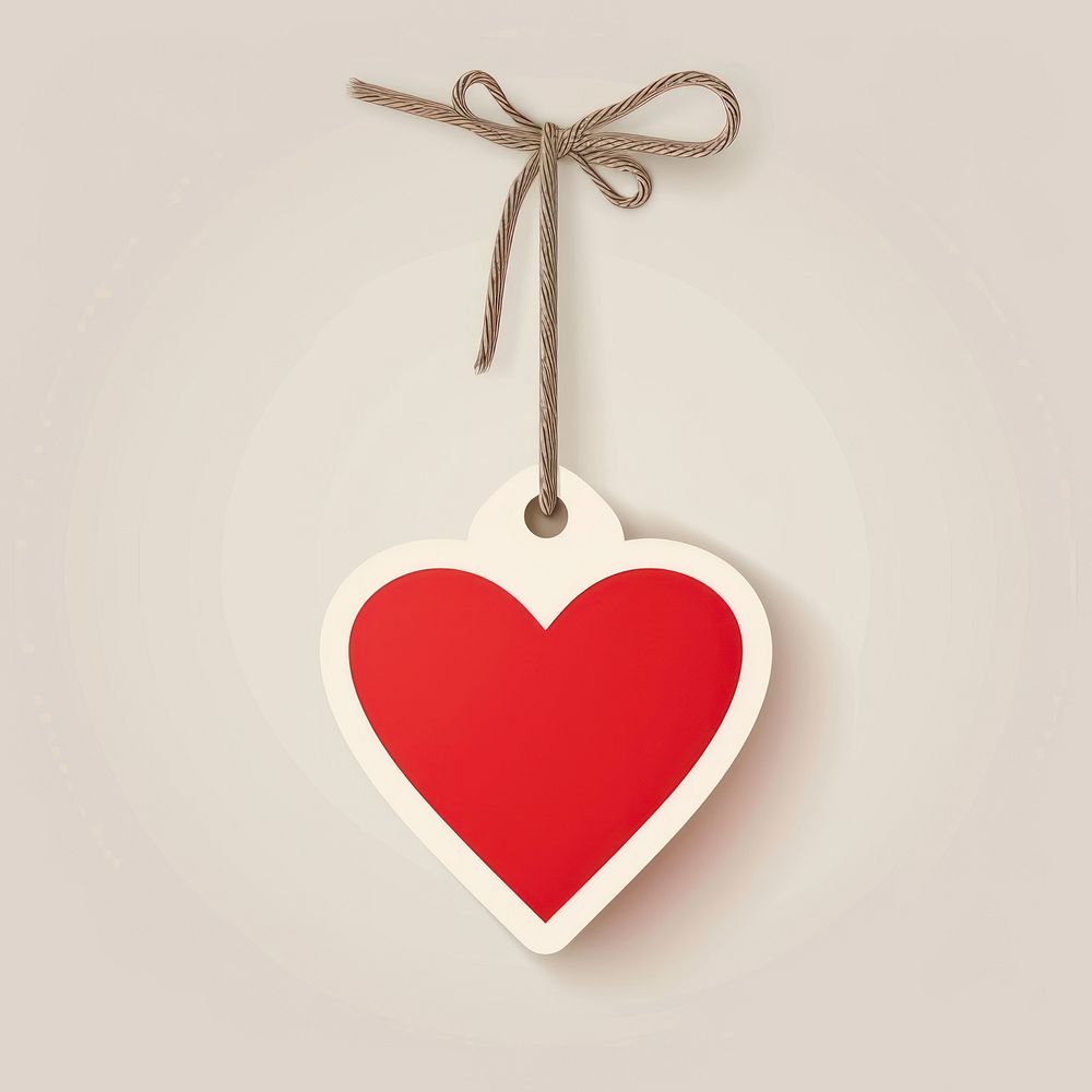 Red heart symbol celebration decoration. AI generated Image by rawpixel.