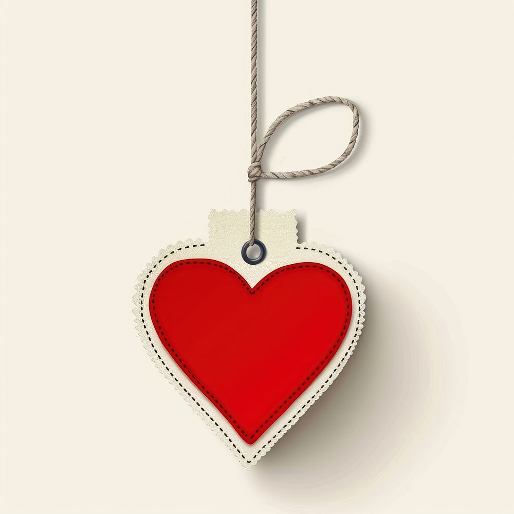 Red heart pendant jewelry locket. AI generated Image by rawpixel.
