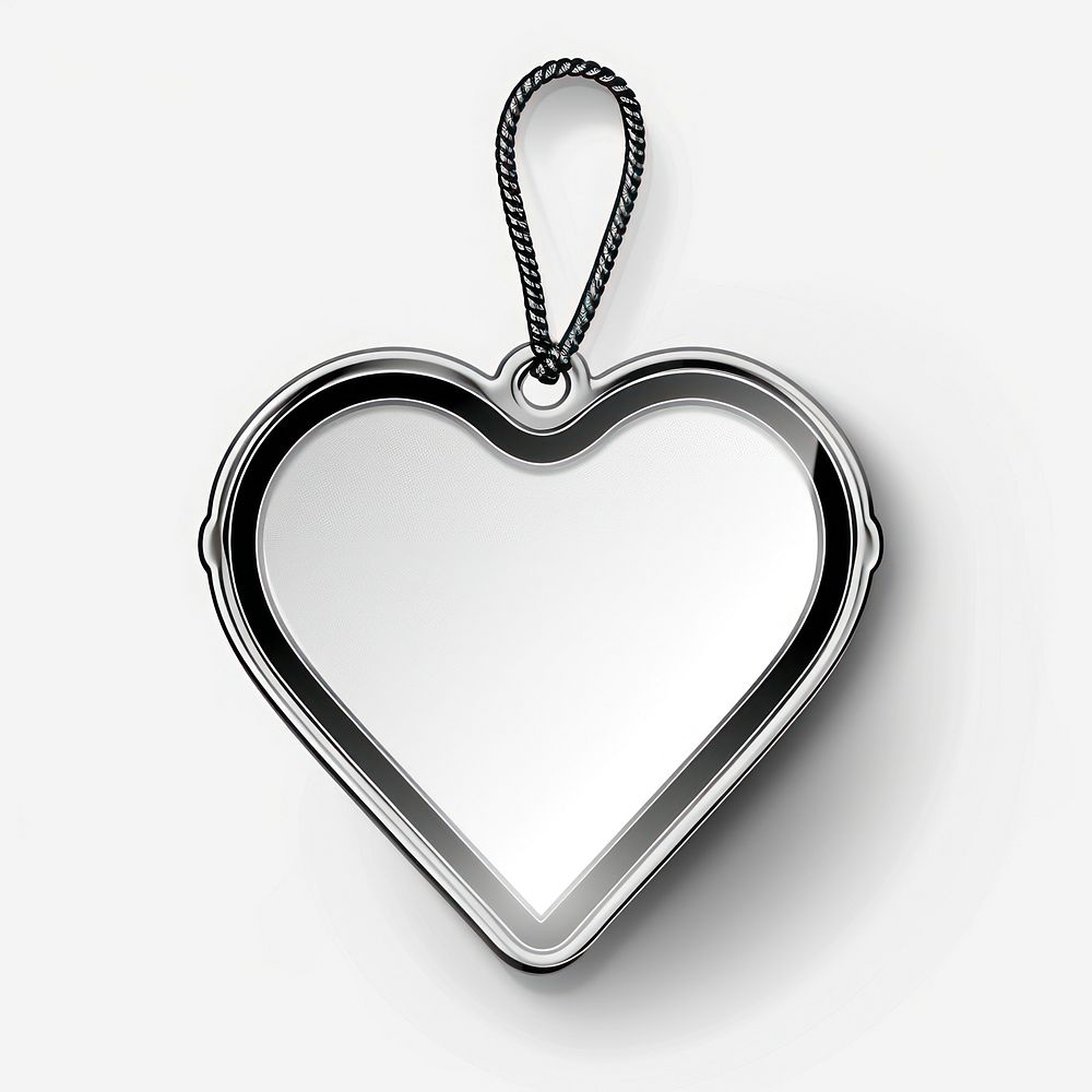 Silver heart jewelry pendant locket. AI generated Image by rawpixel.