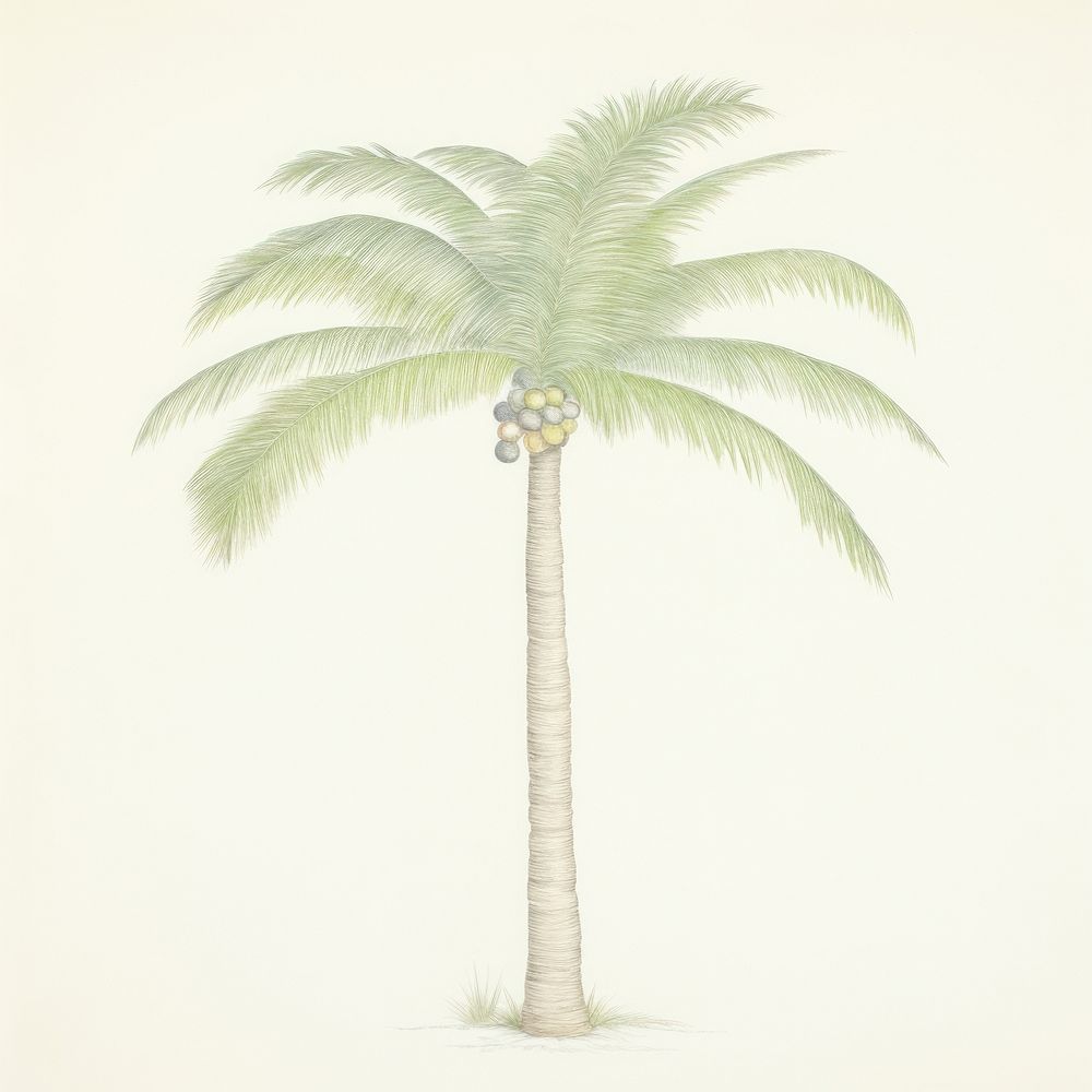 Tree coconut plant arecaceae.