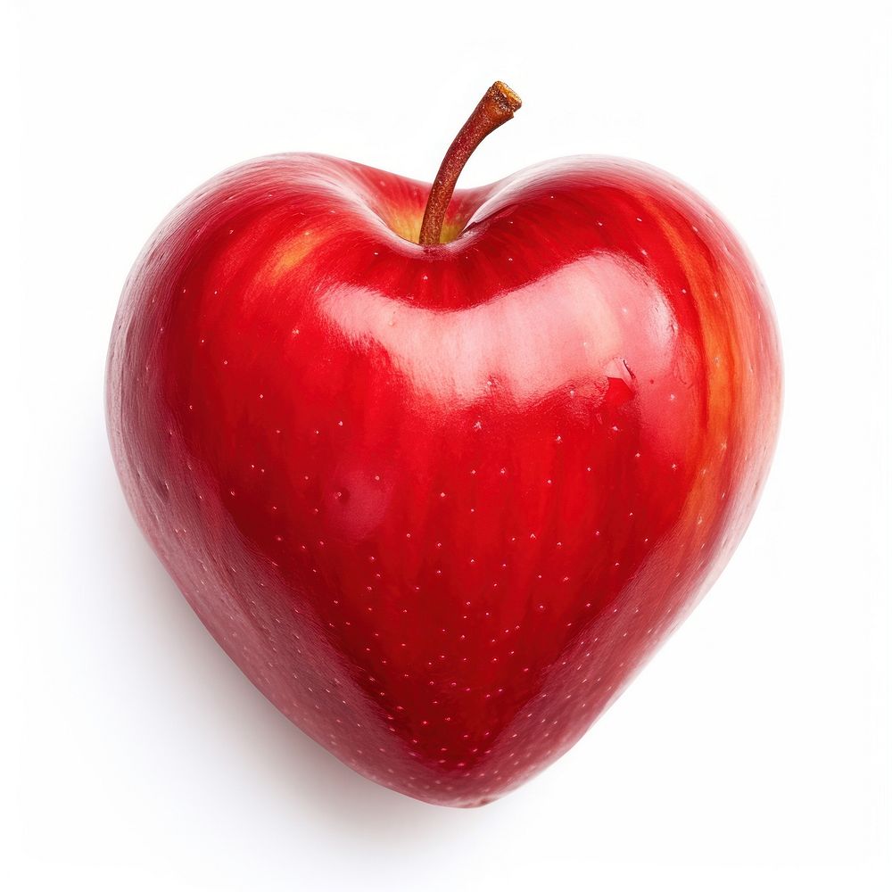 Apple heart shape fruit plant food.