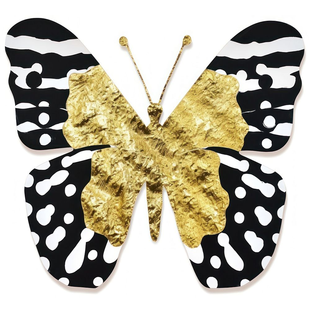 Butterfly ripped paper animal white background accessories.