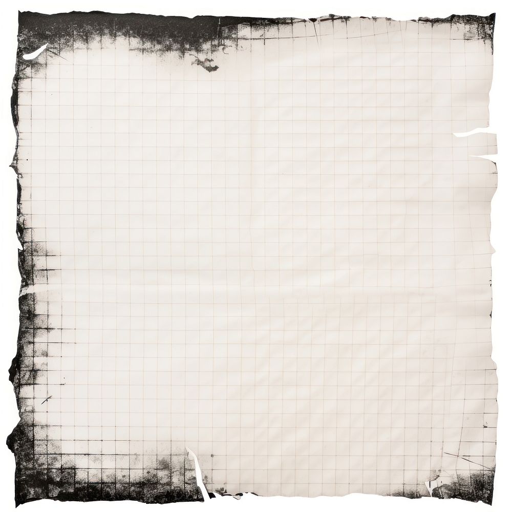 Black grids ripped paper backgrounds white text.