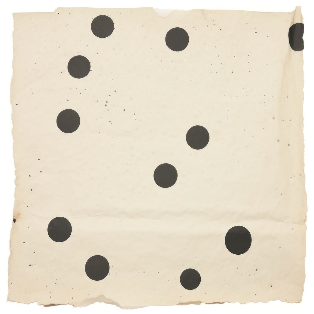 Black polka dot ripped paper backgrounds pattern white background.