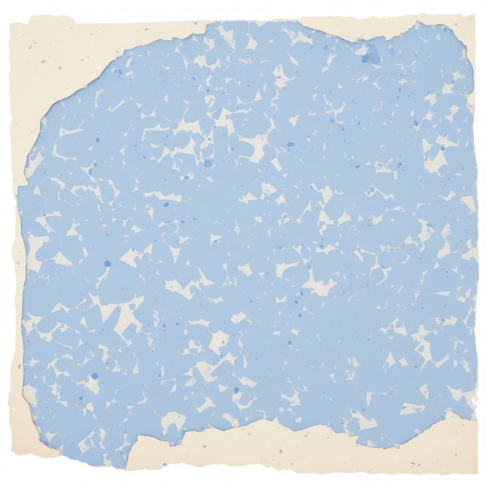 Blue terrazzo ripped paper backgrounds texture white background.