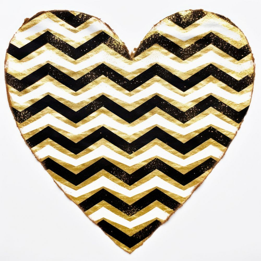 Chevron in heart shape ripped paper white background accessories accessory.