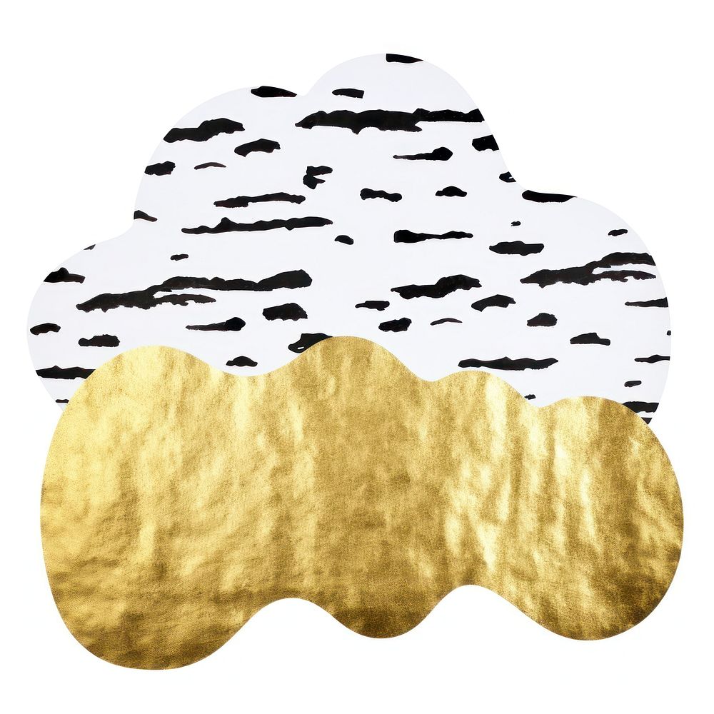 Cloud shape ripped paper white background moustache pattern.