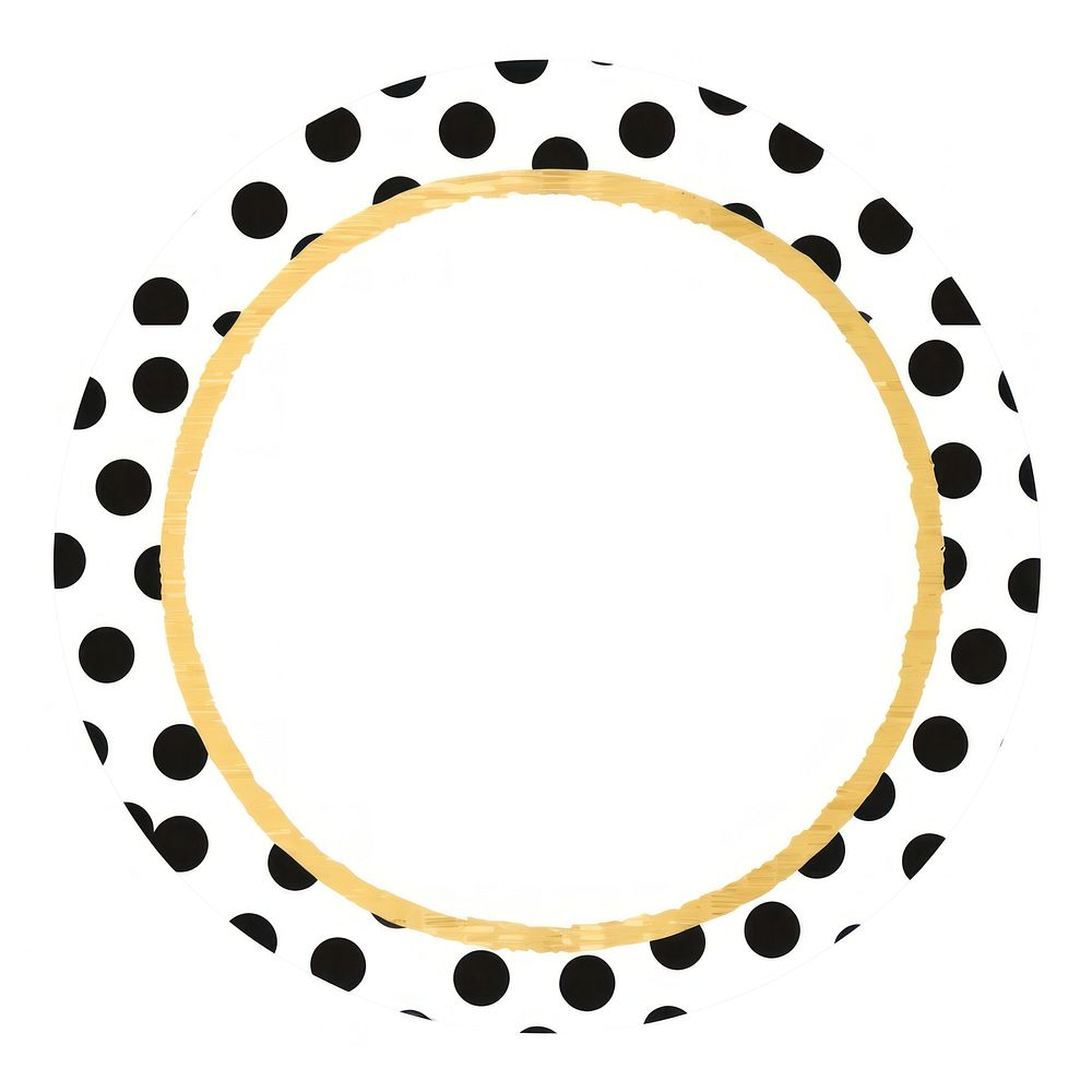 Polka dot in circle shape ripped paper pattern white background rectangle.