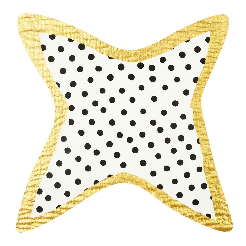 Polka dot in star shape ripped paper pattern white background bling-bling.