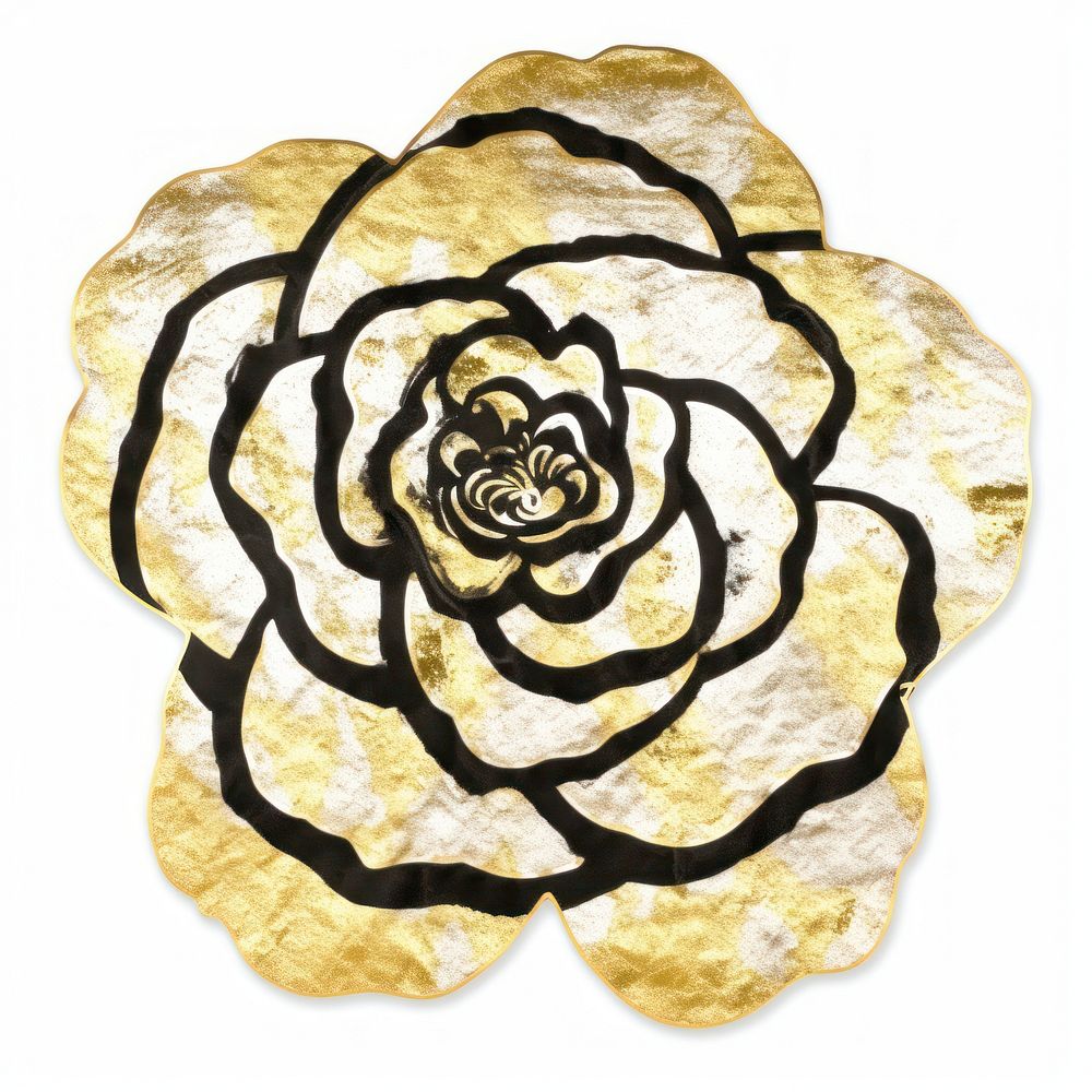 Rose shape ripped paper white background inflorescence confectionery.