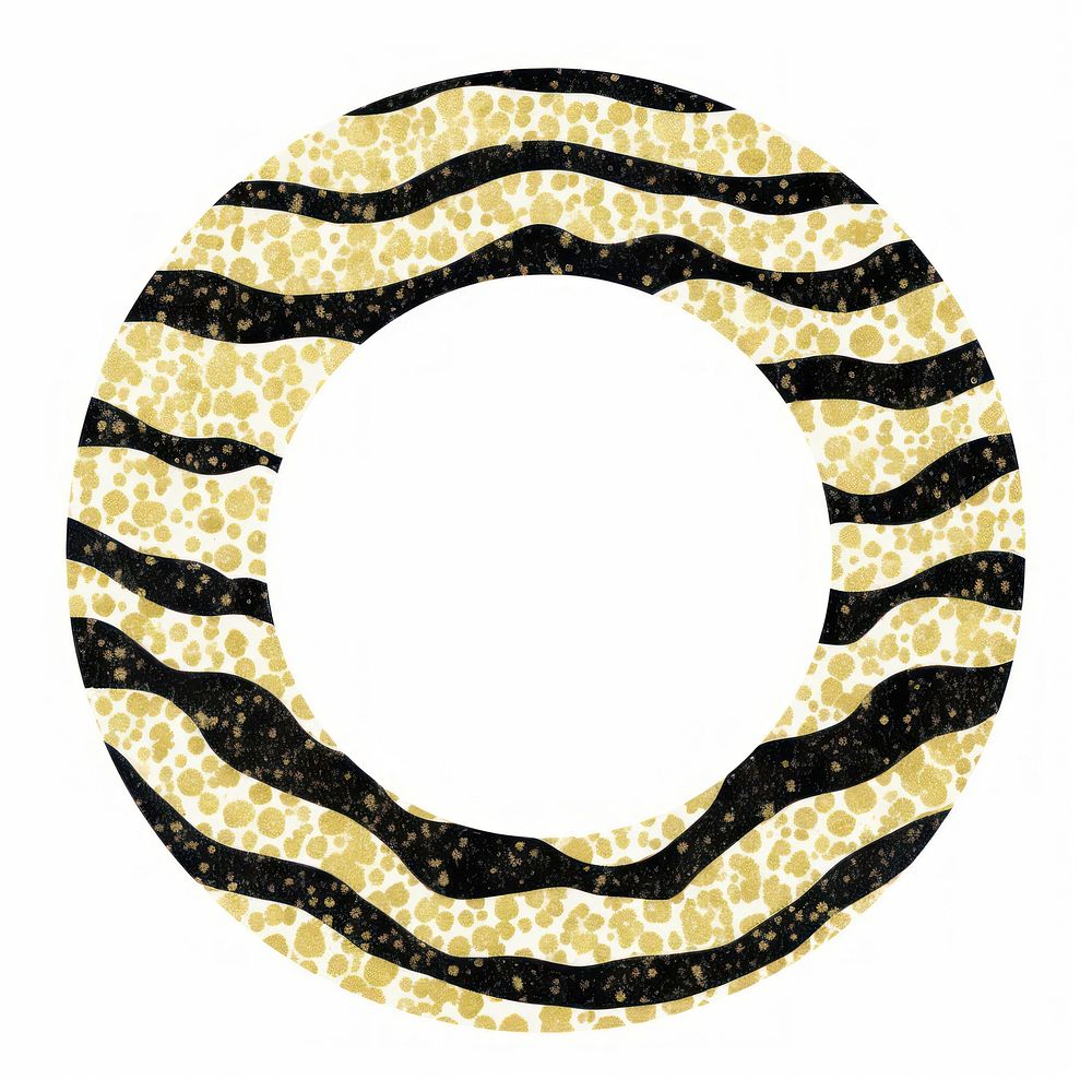 Wave in circle shape ripped paper white background lifebuoy jewelry.