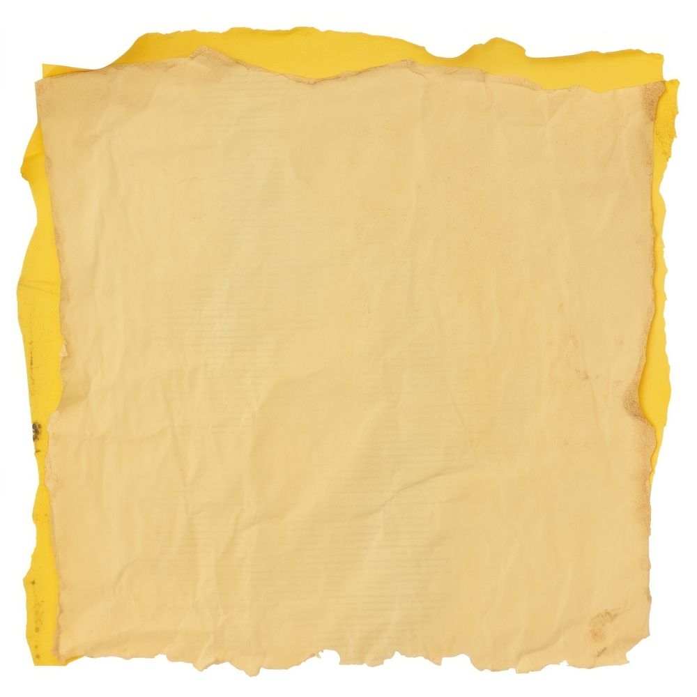 Yellow ripped paper backgrounds white background weathered.