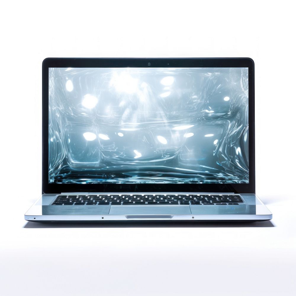 A laptop computer white background electronics.