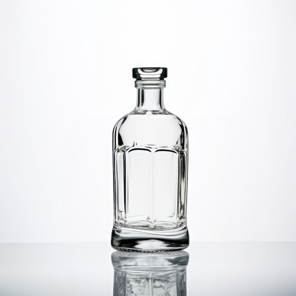 Vintage vodka bollte transparent bottle glass.