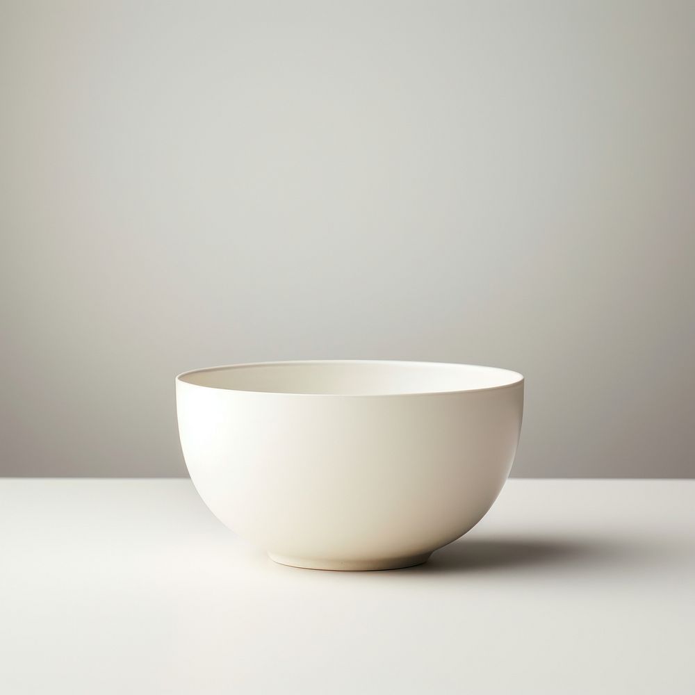 Vintage minimal Pottery white bowl porcelain pottery simplicity.