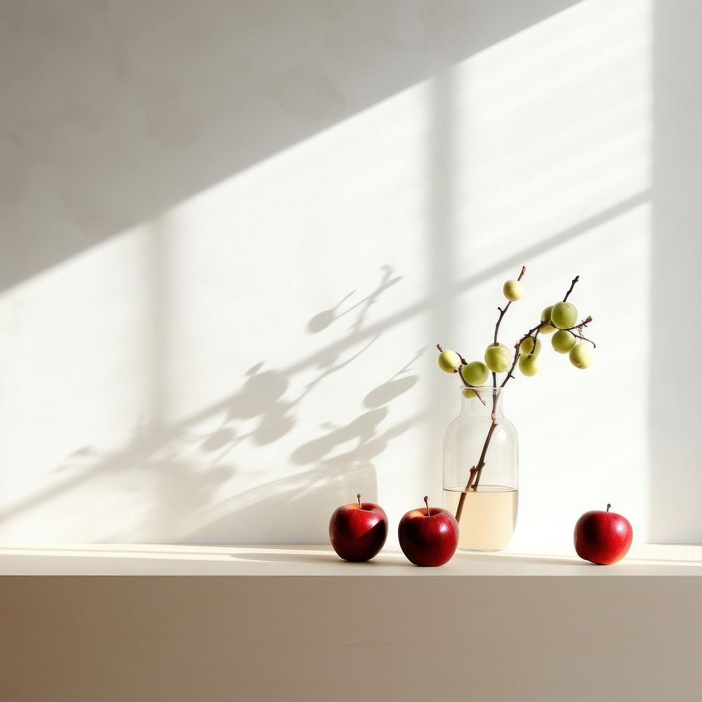 Modern room window plant apple.