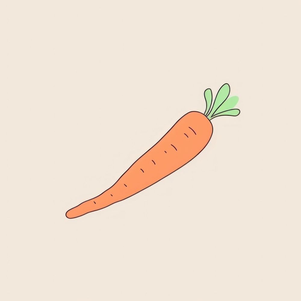 Illustration of a carrot vegetable cartoon food.