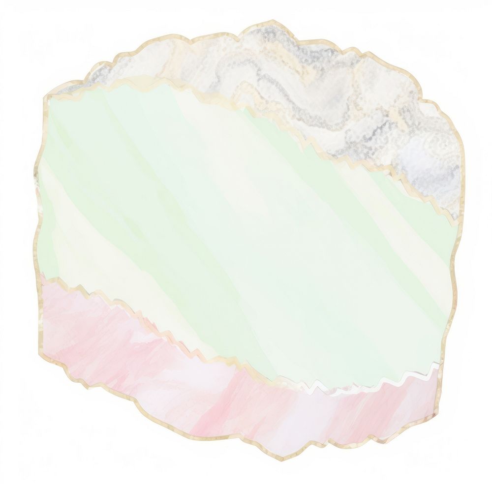 Cake marble distort shape paper white background rectangle.